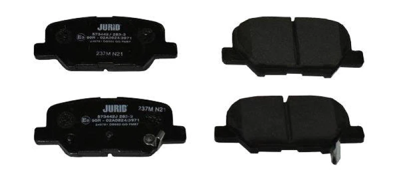 Image of JURID 573442J Brake pad set with acoustic wear warning, without accessories Brake Pad Set,disc brake (402)