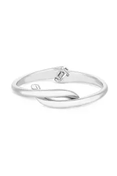 Image of Silver Plated Polished Twisted Bangle Bracelet