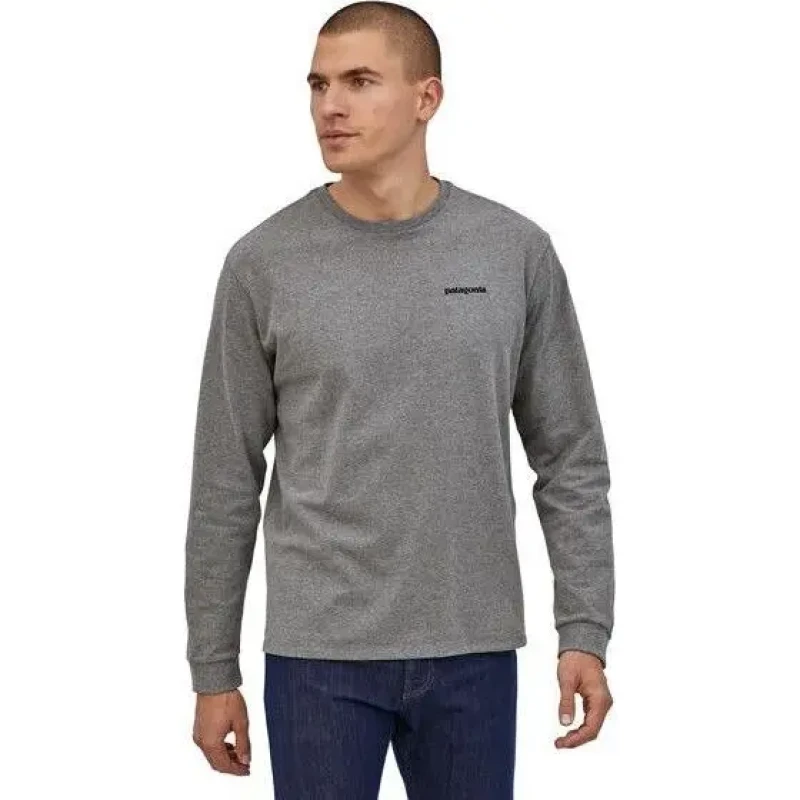 Image of Long Sleeve T-Shirt Patagonia P-6 Logo Responsibili Gris Male XS