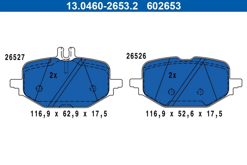 Image of Brake pad set ATE 13.0460-2653.2