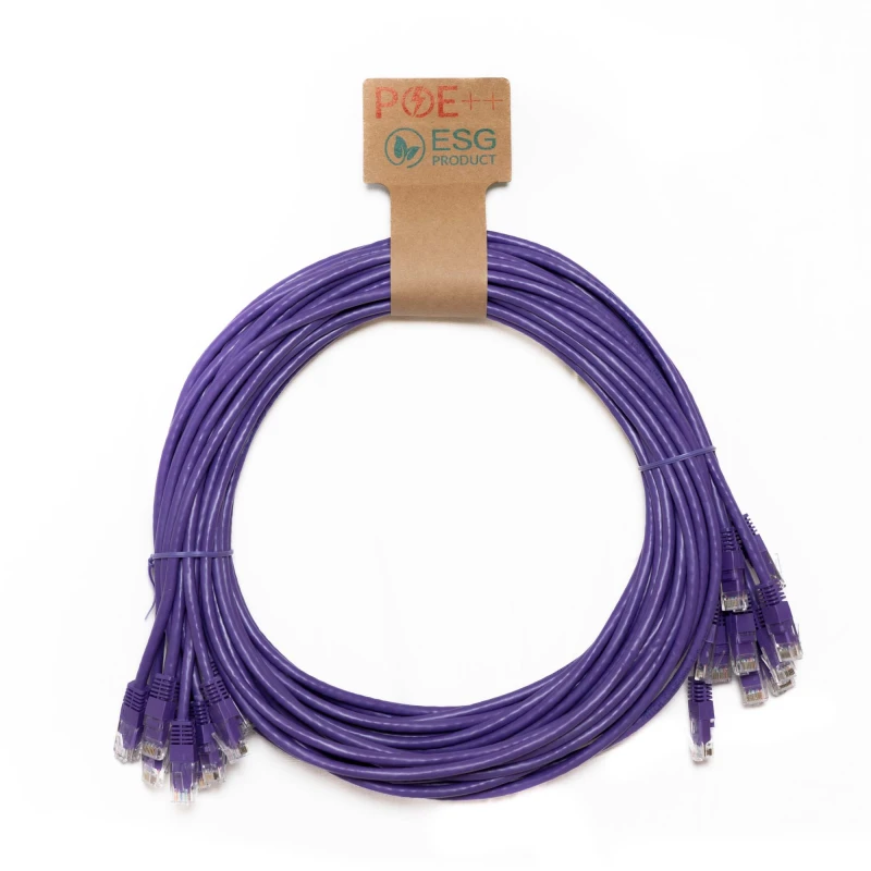 Image of Cablenet Cablenet 0.3m Cat6 RJ45 Violet U/UTP PVC 24AWG Flush Moulded Booted Patch Lead (PK10) 60-7003P