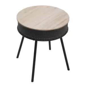 Image of Cane Side Table Black