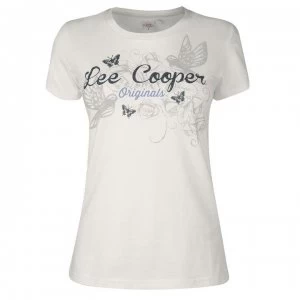 image of Lee Cooper Classic T Shirt Ladies - Cream