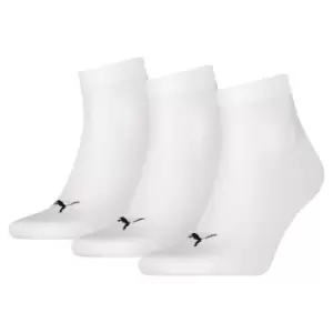 image of Puma Quarter Training Socks (3 Pairs) (9-11, White)