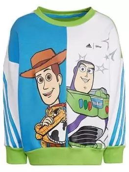 Image of adidas Disney Younger Boys Buzz Lightyear Crew Sweat Top - Multi, Light Assorted, Size 5-6 Years