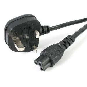 StarTech.com 6ft Laptop Power Cord - 3 Slot for UK