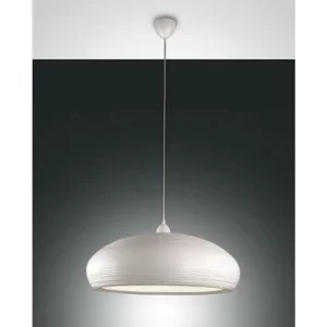 Image of Fabas Luce Lodge Dome Pendant Ceiling Lights White Glass, E27