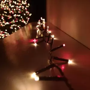 Image of 2000 LED 50m Premier TreeBrights Indoor Outdoor Christmas Multi Function Mains Operated String Lights with Timer in Red & Vintage Gold
