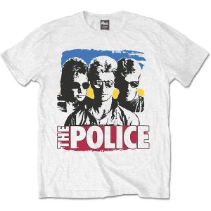 Image of The Police - Band Photo Sunglasses Unisex Large T-Shirt - White