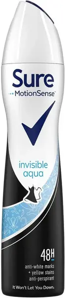 image of Sure Motion Sense Invisible Aqua Deodorant 250ml