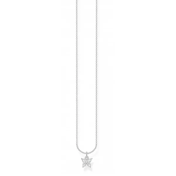 Image of Thomas Sabo Charm Club Charming Silver Zirconia White Necklace KE2102-