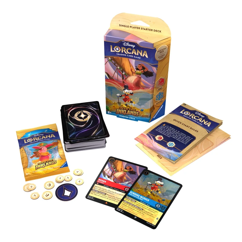 Image of Disney Lorcana Trading Card Game Into the Inklands Ruby and Sapphire Starter Deck