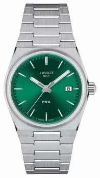 image of Tissot T1372101108100 PRX 40 205 35mm Green / Silver Watch