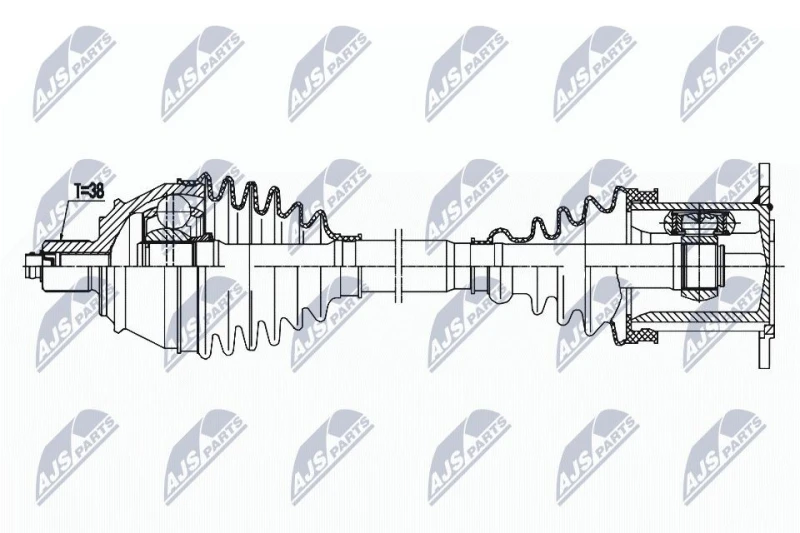 Image of NTY Drive shaft NTY NPW-AU-034