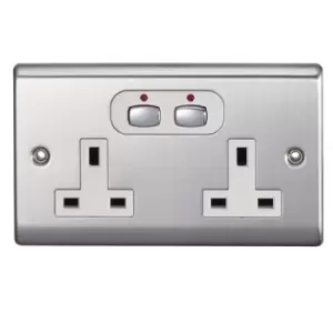 Image of EnerGenie Smart 6mm Double socket-outlet Silver