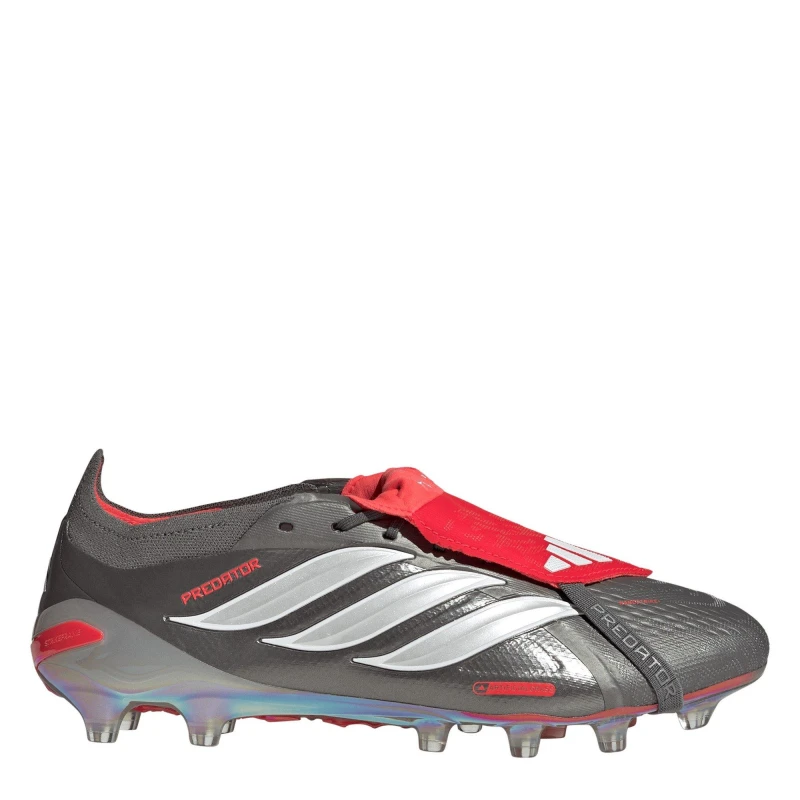 Image of adidas Mens adidas Predator Elite Fold Over Tongue Artificial Ground Football Boots Grey/Red male 6 (39.3)