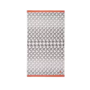 Image of Ted Baker Houndstooth Geo Bath Towel, Charcoal