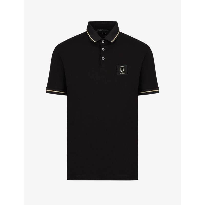 Image of Armani Exchange Small Icon Polo - Black S