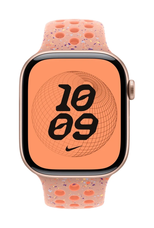 Image of Apple Nike Sport Band Pink Aluminium, Fluoroelastomer MGC64ZM/A