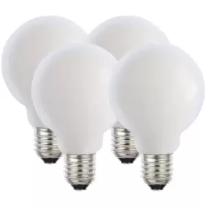 image of Harper Living 8 Watts G95 E27 LED Bulb Opal Globe Warm White Dimmable, Pack of 4