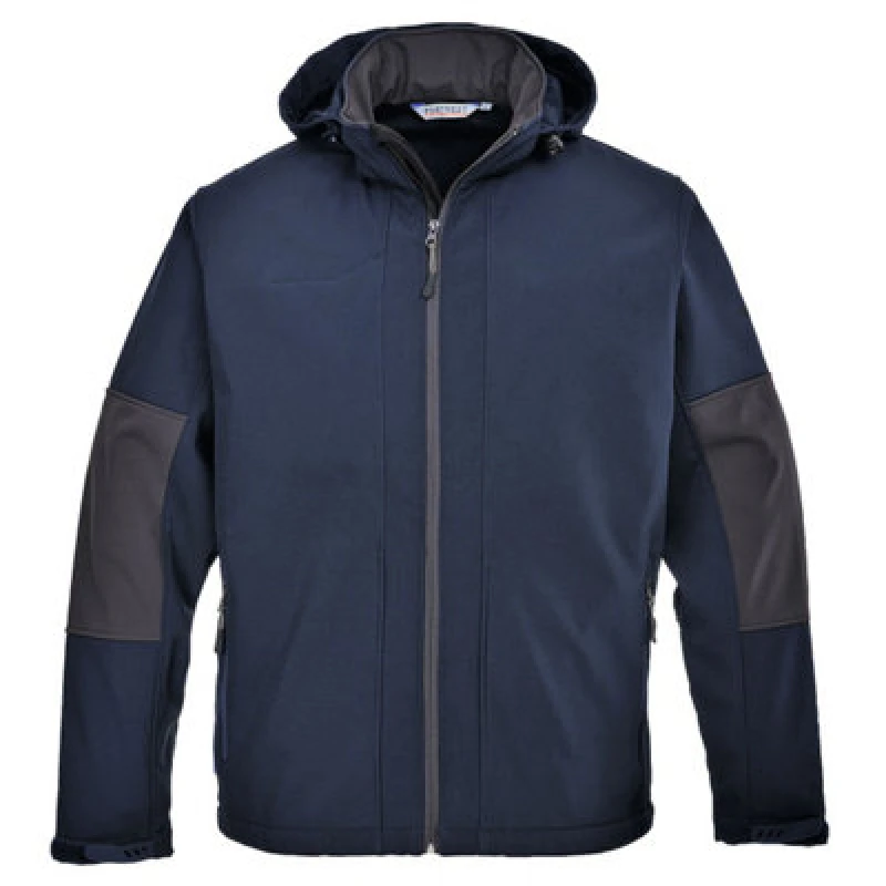 Image of Portwest Softshell Hooded Jacket TK53NARXL Colour: Navy