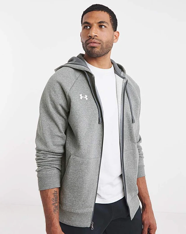 Image of Under Armour Under Armour Rival Fleece Hoodie Grey/White - Under Armour - Size: 2XL 50/52 Grey/White Male 2XL 50/52 UN29405