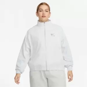 Image of Nike Air Womens Corduroy Fleece Full-Zip Jacket - Silver