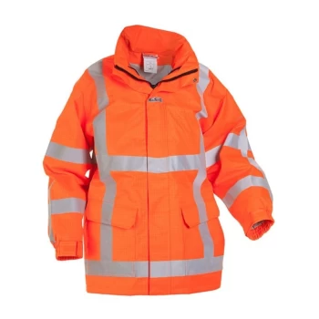 image of Markelo Multi SNS Flame Retardant Anti-static Waterproof Parka Orange - Size 2XL