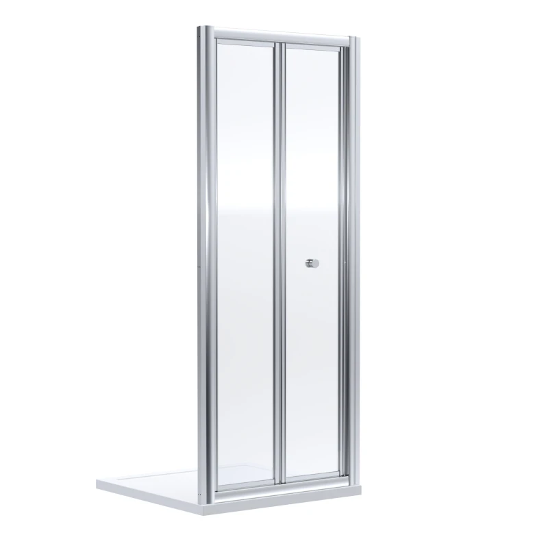 Image of Balterley 4mm Toughened Safety Glass Bi-Fold Shower Door 1900 x 700mm Chrome Silver