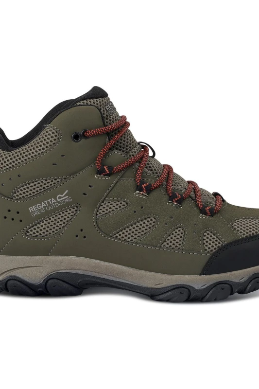 Image of Regatta Regatta Men Edgepoint Breathable Waterproof Mid Walking Boots in Dark Green Size: 6.5 Dark Green 6.5 Male 5063516062561