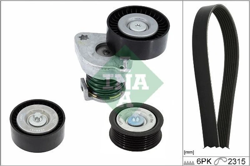Image of V-Ribbed Belt Set INA 529 0444 10