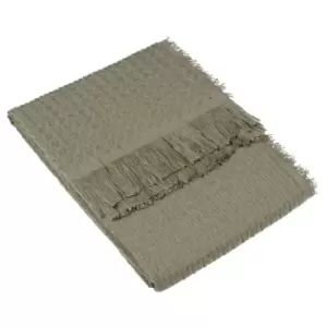 Image of Abel Waffle Throw Khaki