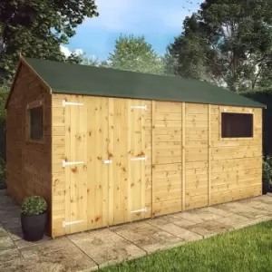 image of 14' x 10' Mercia Shiplap Reverse Apex Workshop (4.2m x 3.2m)