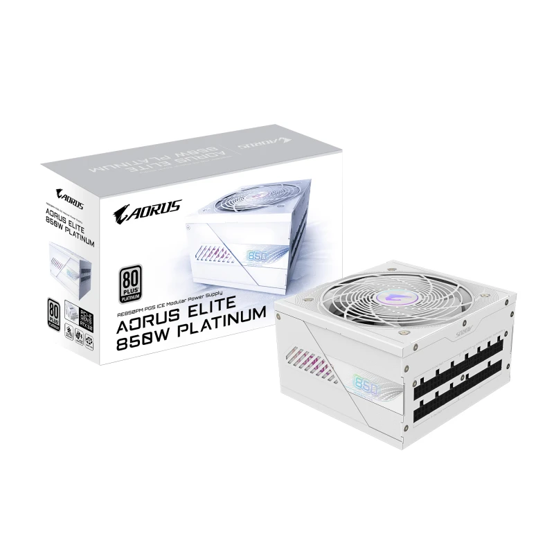 Image of Gigabyte AORUS ELITE P850W ICE Power Supply - PCIe 5.0. 80 PLUS Platin