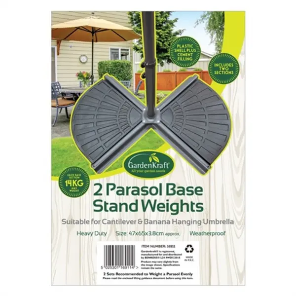 Image of GardenKraft Plastic Shell With Cement Filling - Pack of 2