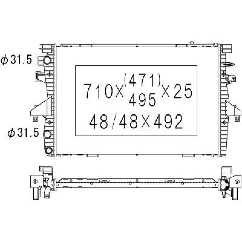 Image of Engine radiator DIEDERICHS DCM3448