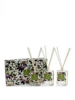 image of Oasis Home Renaissance Rose Gardenia And Sandalwood Set Of 3 Reed Diffusers