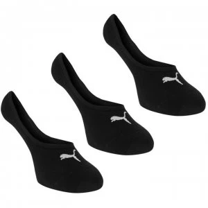 image of Puma 3 Pack Footie Socks Juniors - Black