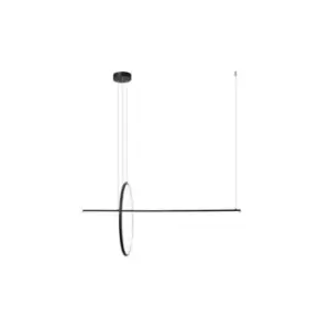 Image of Templos LED Ceiling Pendant Light 48W 3000K Aluminιum Dimming Black