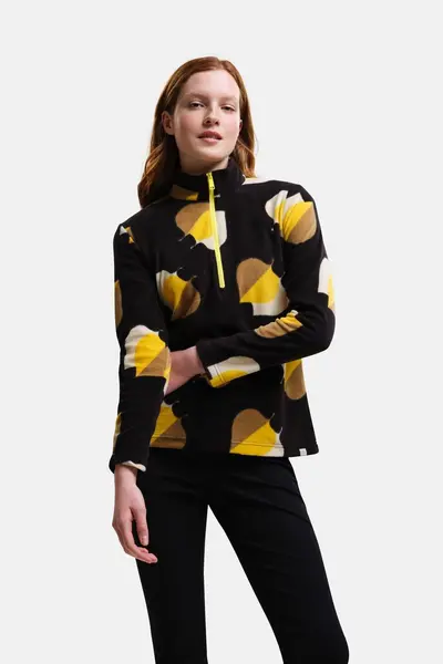 image of Regatta Orla Kiely Half Zip Fleece - Shadow Elm Yellow 12