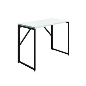 image of Jemini Folding Desk 1000x500x745mm WhiteBlack Leg KF80320 KF80320