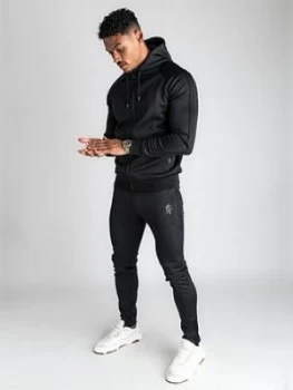 Image of Gym King Basis Poly Tracksuit Bottoms - Black, Size XL, Men