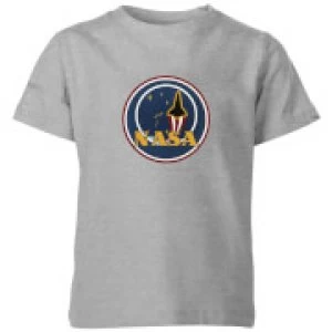 Image of NASA JM Patch Kids T-Shirt - Grey - 9-10 Years