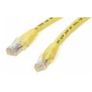 image of StarTech 2.13m Cat6 Molded UTP Gigabit RJ-45/RJ-45 Network Patch Cable (Yellow)