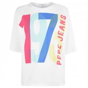 image of Pepe Jeans Martha T Shirt - Optic White