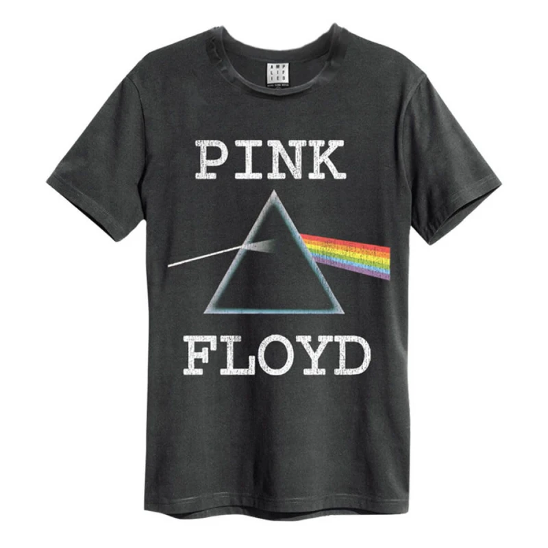 Image of Amplified Amplified Men Dark Side Pink Floyd T-Shirt in Charcoal Size: X-Small Charcoal XS Male 5059699797956