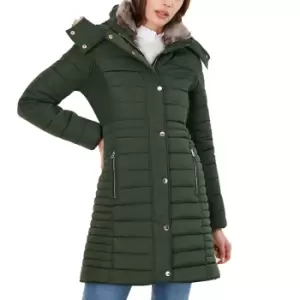 Joules Womens Cherington Quilted Longline Jacket Coat UK 18- Bust 45', (114cm)