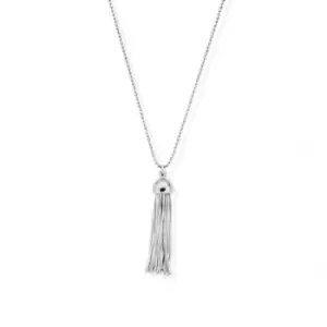 Image of Diamond Cut Chain Silver Cap Tassel Pendant SCDC21197