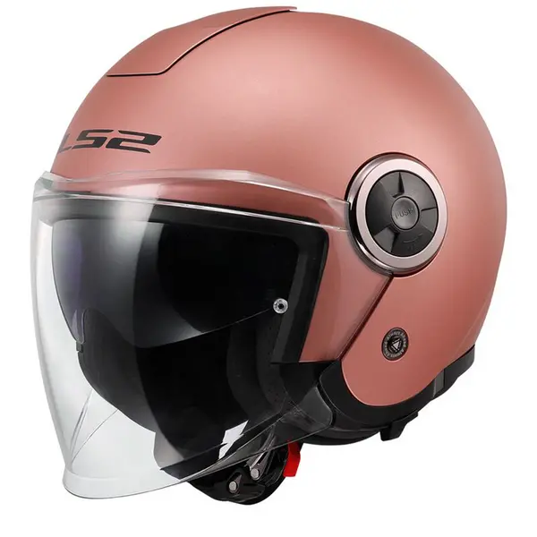 Image of LS2 OF620 Classy Solid Matt Gold Pink Jet Helmet Size S