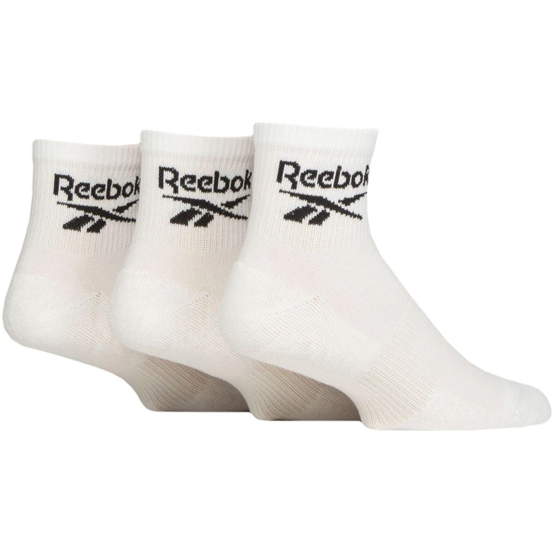 Image of Reebok 3 Pair Pack Quarter Sport Sock White